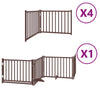 Vidaxl puerta para perros plegable 12 paneles 960 cm madera de álamo marrón