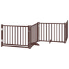 Vidaxl puerta para perros plegable 12 paneles 960 cm madera de álamo marrón