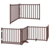 Vidaxl puerta para perros plegable 10 paneles 800 cm madera de álamo marrón