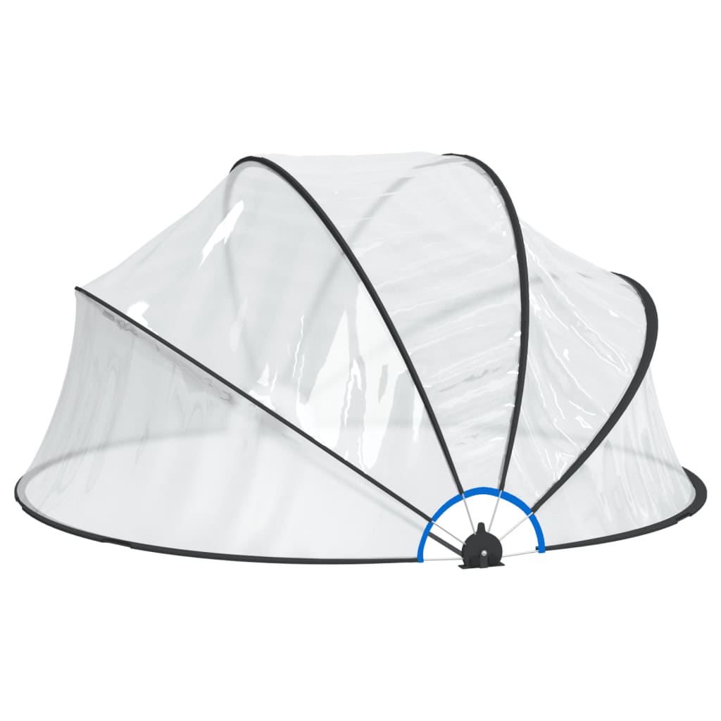 Techo de piscina Vidaxl alrededor de 315x158 cm PVC