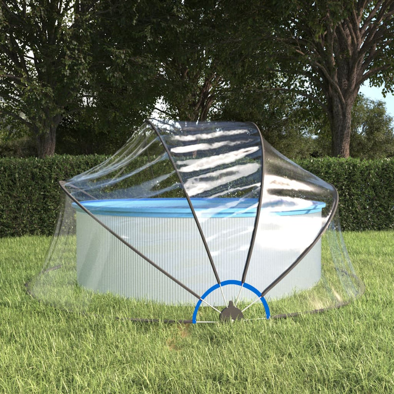 Techo de piscina Vidaxl alrededor de 315x158 cm PVC