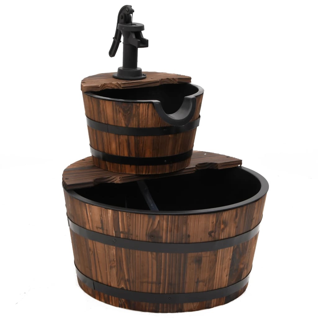 Funga d'acqua Vidaxl con pompa 44.5x44.5x58 cm Pineo solido