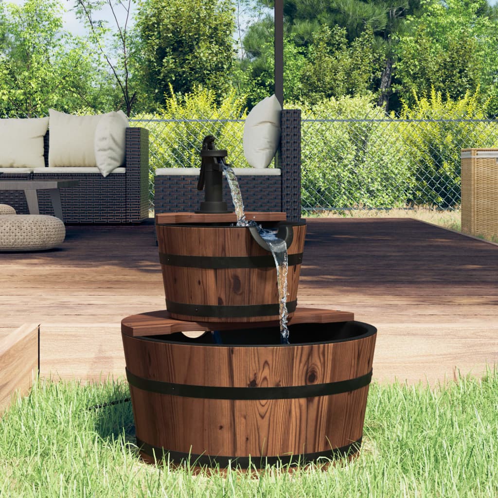Funga d'acqua Vidaxl con pompa 44.5x44.5x58 cm Pineo solido