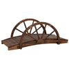 Puente de jardín Vidaxl con media rueda 99x50x38 cm de pino sólido