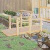 Vidaxl Garden Bridge con corrimano 150x67x56 cm Pineo solido
