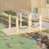 Puente de jardín Vidaxl con rieles de cadena 150x67x56 cm de pino sólido