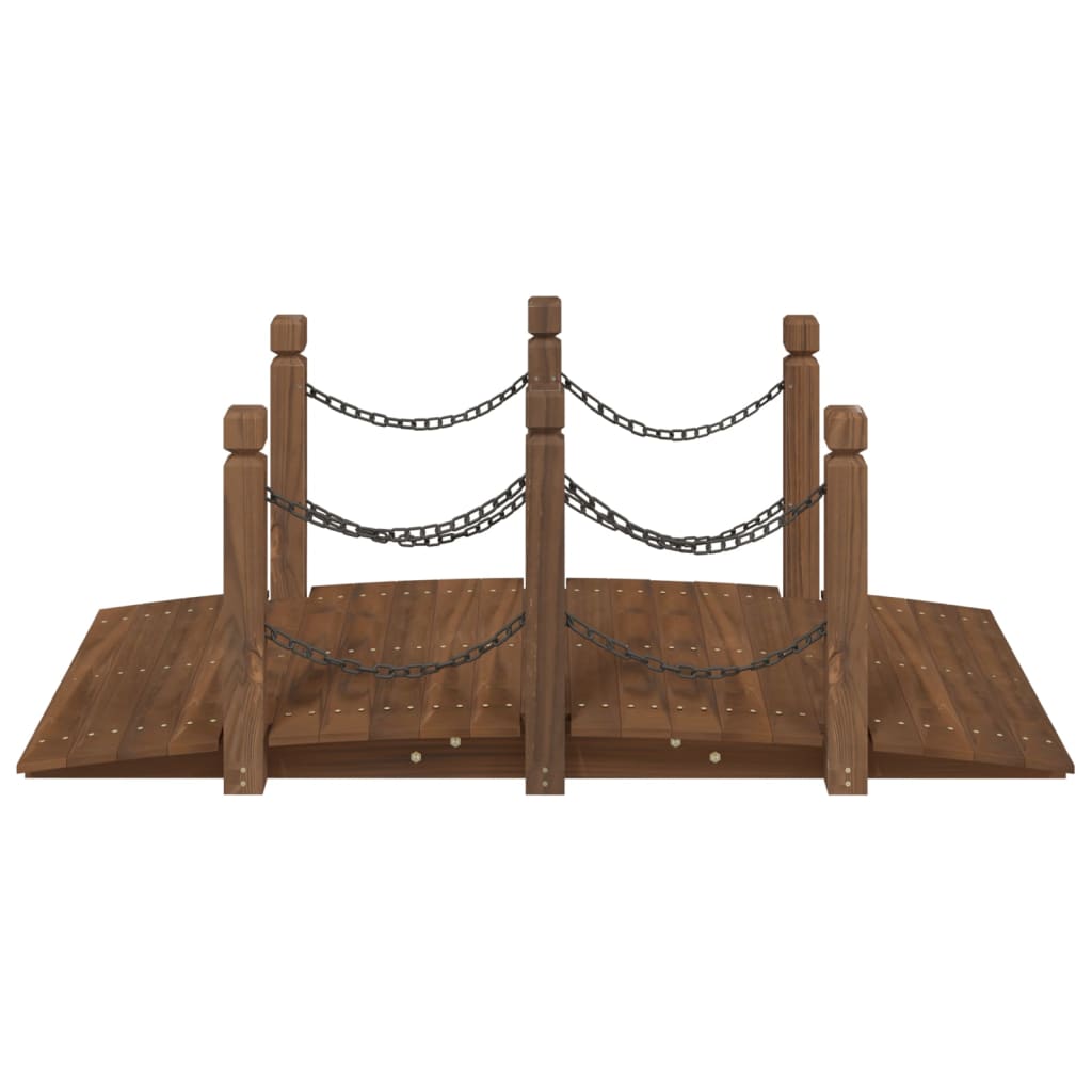 Vidaxl Garden Bridge con binari a catena 150x67x56 cm Pineo solido