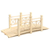 Puente de jardín Vidaxl con pasamanos 150x67x56 cm de pino sólido