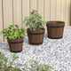 Vidaxl Planning Bin Set Set Wooden Bucket 3 pezzi Solid Vurenhout