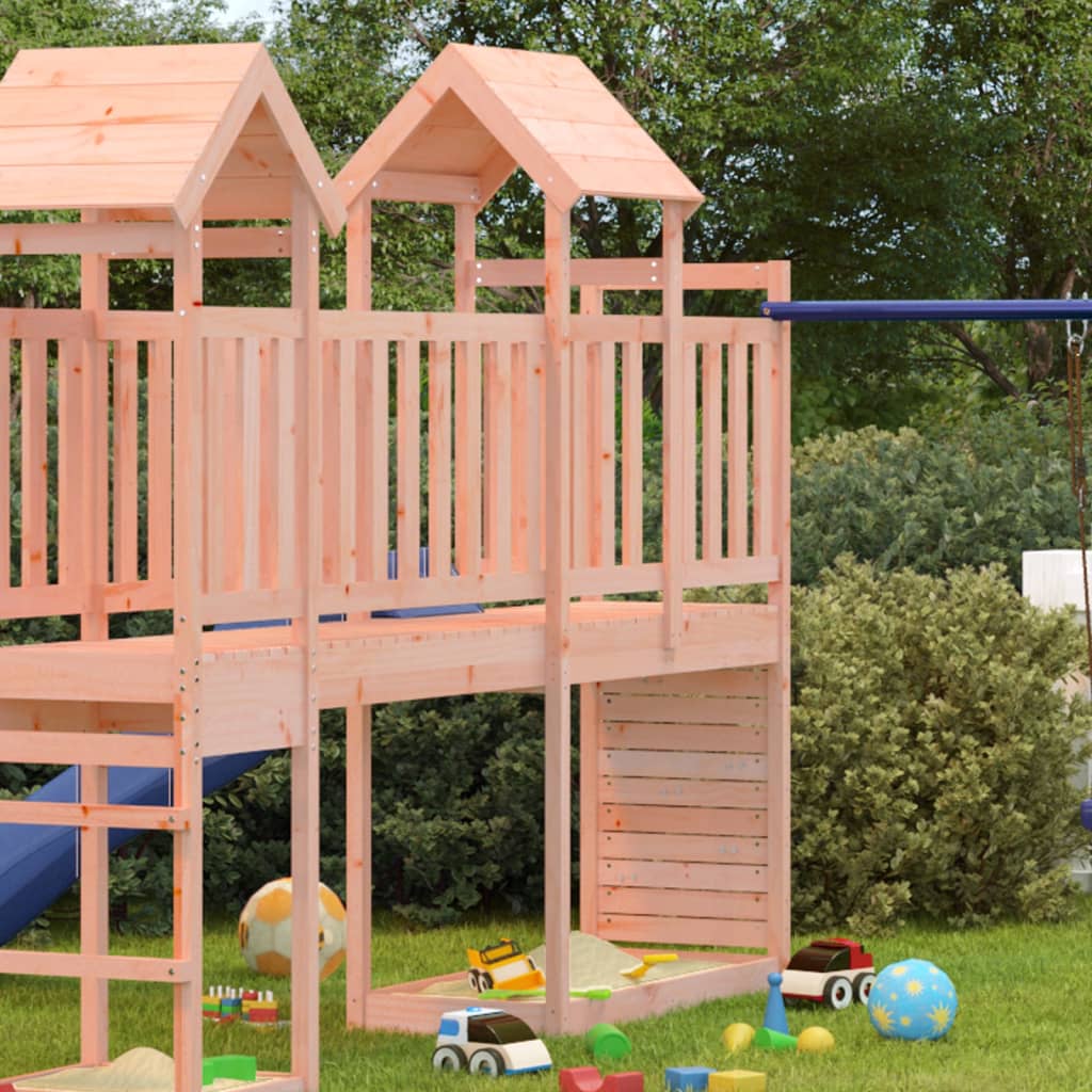 Vidaxl Play Tower con parete rocciosa 53x110.5x214 cm Douglashout solido