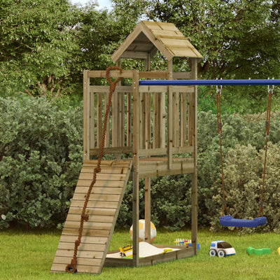 Vidaxl Play Tower 52.5x110.5x214 cm Pine impregnado