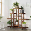 Estándar de planta Vidaxl con ruedas 110x25x101 cm Vurenhout