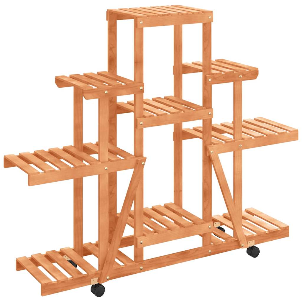 Vidaxl Plant Standard con ruote 110x25x101 cm Vurenhout solido