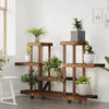 Estándar de planta Vidaxl con ruedas 110x25x78 cm Vurenhout