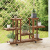 Estándar de planta Vidaxl con ruedas 110x25x78 cm Vurenhout
