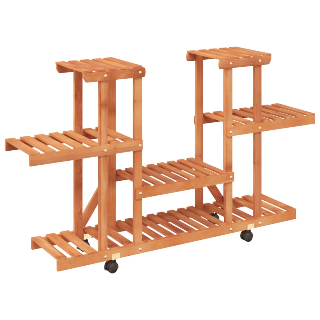 Vidaxl Plant Standard con ruote 110x25x78 cm Vurenhout solido