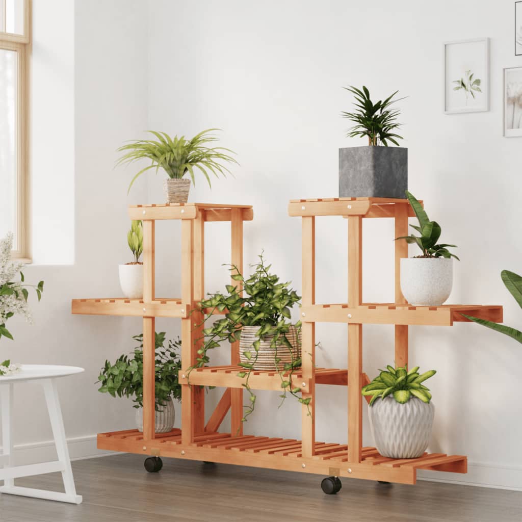 Vidaxl Plant Standard con ruote 110x25x78 cm Vurenhout solido