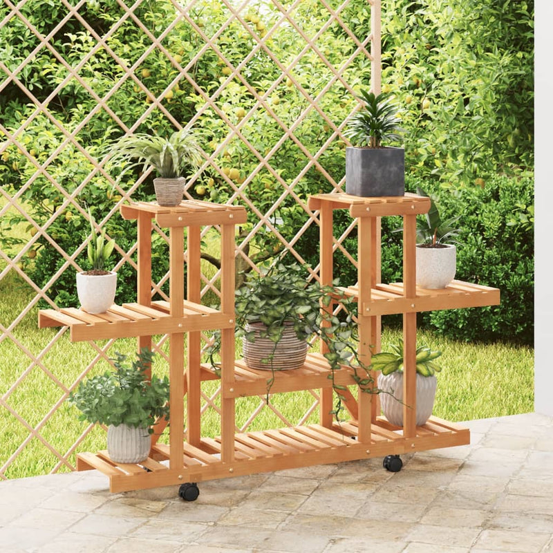 Vidaxl Plant Standard con ruote 110x25x78 cm Vurenhout solido