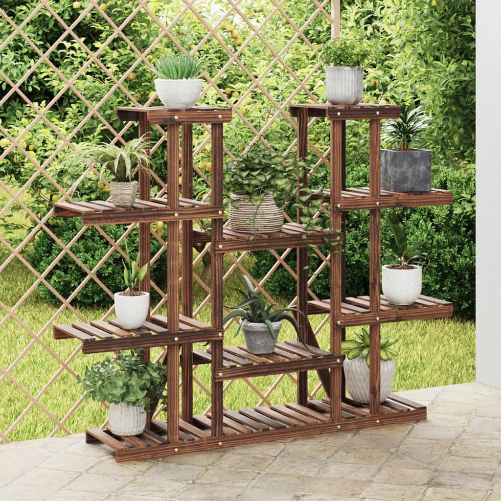 Estándar de la planta Vidaxl 110x25x110.5 cm de pino sólido