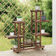 Vidaxl Plant Standard con ruote 95x25x101 cm Vurenhout solido