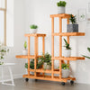 Vidaxl Plant Standard con ruote 95x25x101 cm Vurenhout solido