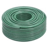 Manguera de jardín Vidaxl con juego de acoplamiento 0,5'' 100 m PVC verde