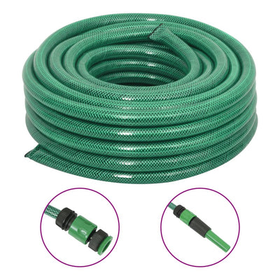 Vidaxl Garden tubo con set di frizione 0,75 '' 10 m PVC verde
