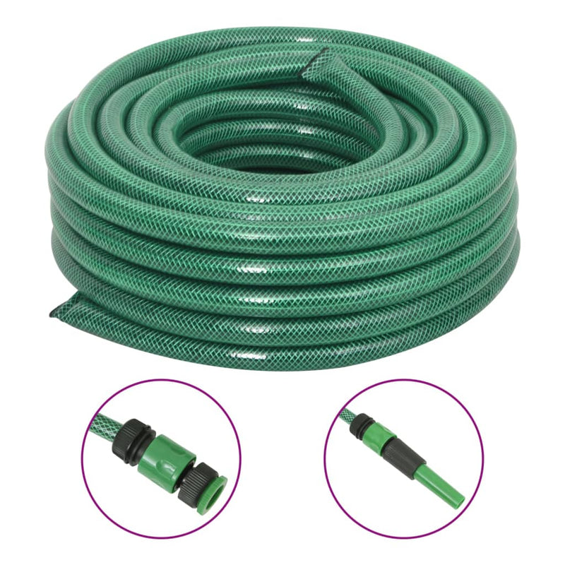 Vidaxl Garden Thole con set di frizione 0,9 '' 20 m PVC verde