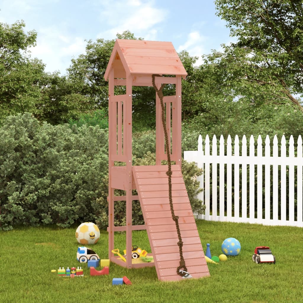 Vidaxl Speelhuis con muro di arrampicata solido Douglashout
