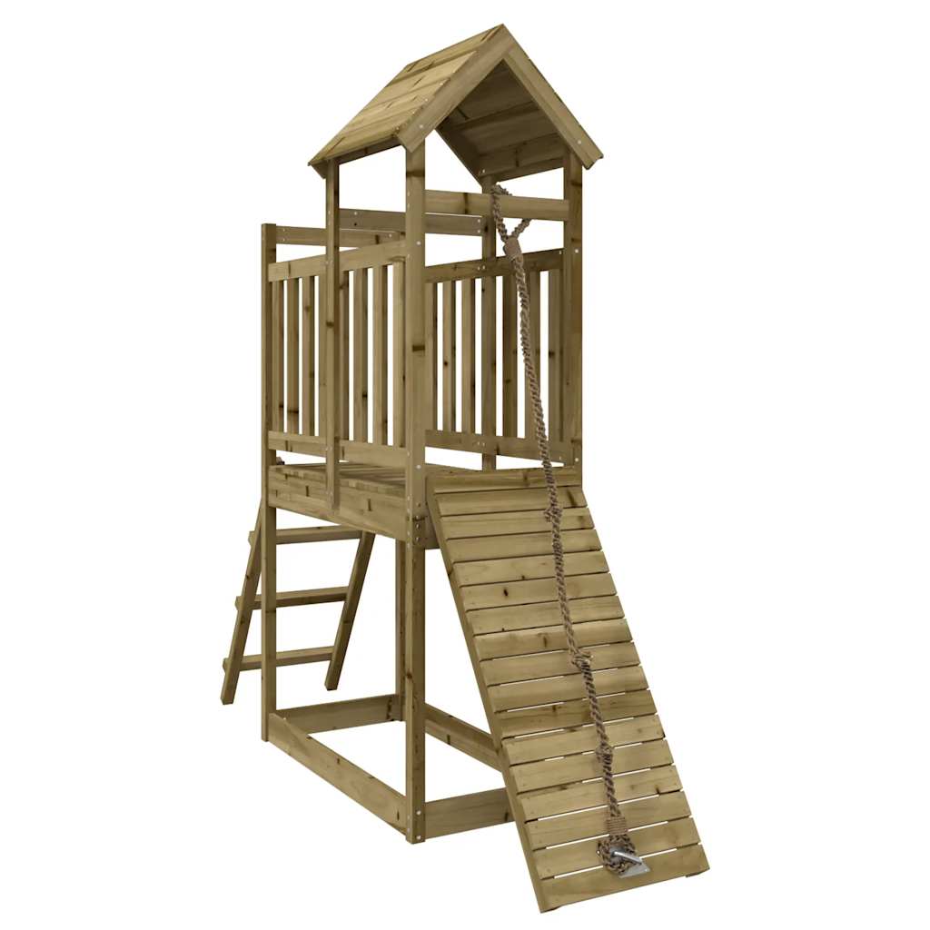 Vidaxl Speelhuis con Pine impregnado de la pared trepadora
