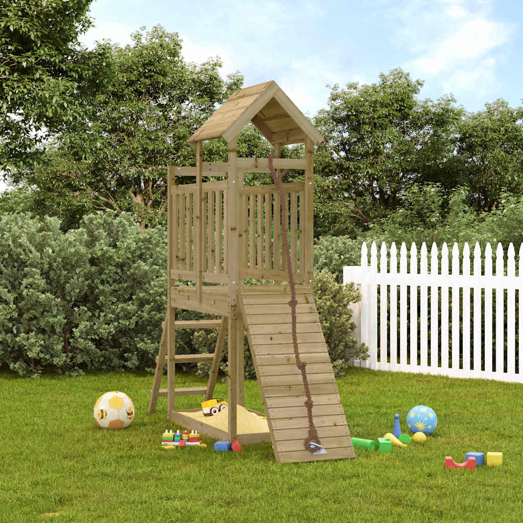 Vidaxl Speelhuis con Pine impregnado de la pared trepadora