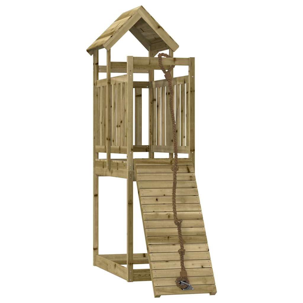 Vidaxl Speelhuis con Pine impregnado de la pared trepadora