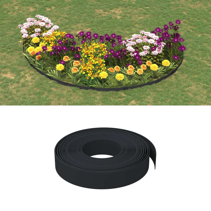 Vidaxl tuinranden 2 st 10 m 10 cm polyetheen zwart