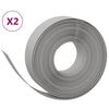 Vidaxl Garden Bordes 2 PCS 10 m 15 cm de polietileno gris