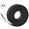Bordes de jardín Vidaxl 4 ST 10 m 15 cm de polietileno negro