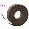 Vidaxl tuinranden 3 st 10 m 15 cm polyetheen bruin