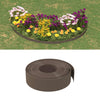 Bordes de jardín Vidaxl 5 st 10 m 15 cm de polietileno marrón