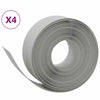 Bordi del giardino Vidaxl 4 pezzi 10 m 20 cm in polietilene grigio