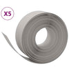 Bordes de jardín Vidaxl 5 st 10 m 20 cm de polietileno gris