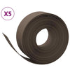Bordi del giardino Vidaxl 5 St 10 m 20 cm in polietilene marrone