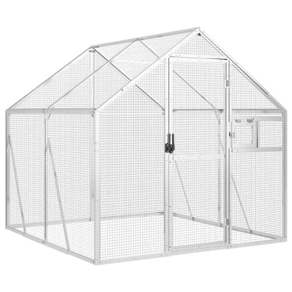 Voliera Vidaxx 1,79x2x1,85 m alluminio argento