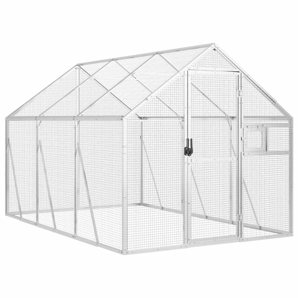 Voliera Vidaxx 1,79x3x1,85 m alluminio argento
