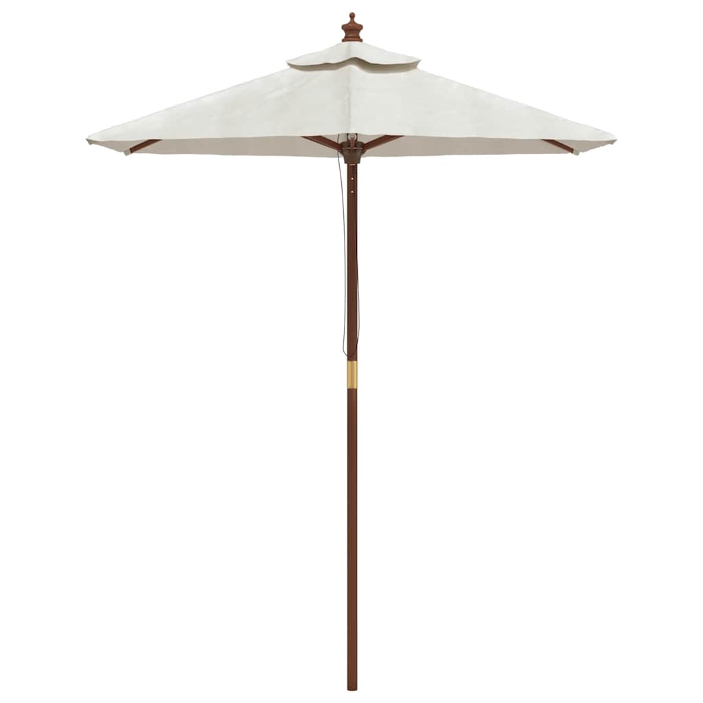 Vidaxl Parasol con polo in legno 196x231 cm sabbia