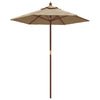 Vidaxl Parasol con poste de madera 196x231 cm Tope