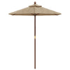 Vidaxl Parasol con poste de madera 196x231 cm Tope
