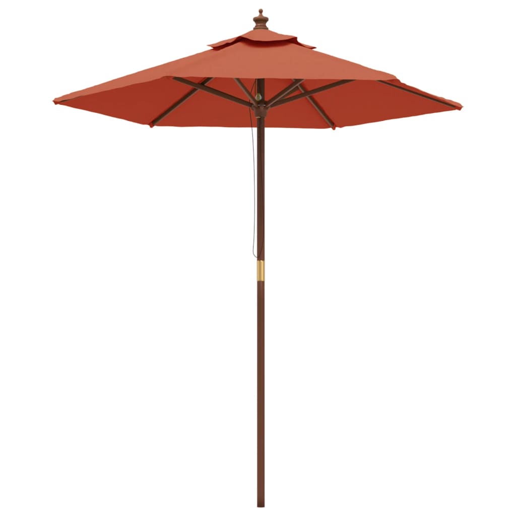 Vidaxl Parasol con polo in legno 196x231 cm terracotta.