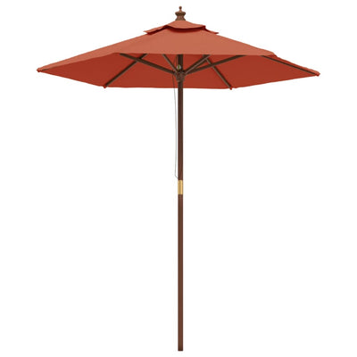 Vidaxl Parasol con polo in legno 196x231 cm terracotta.