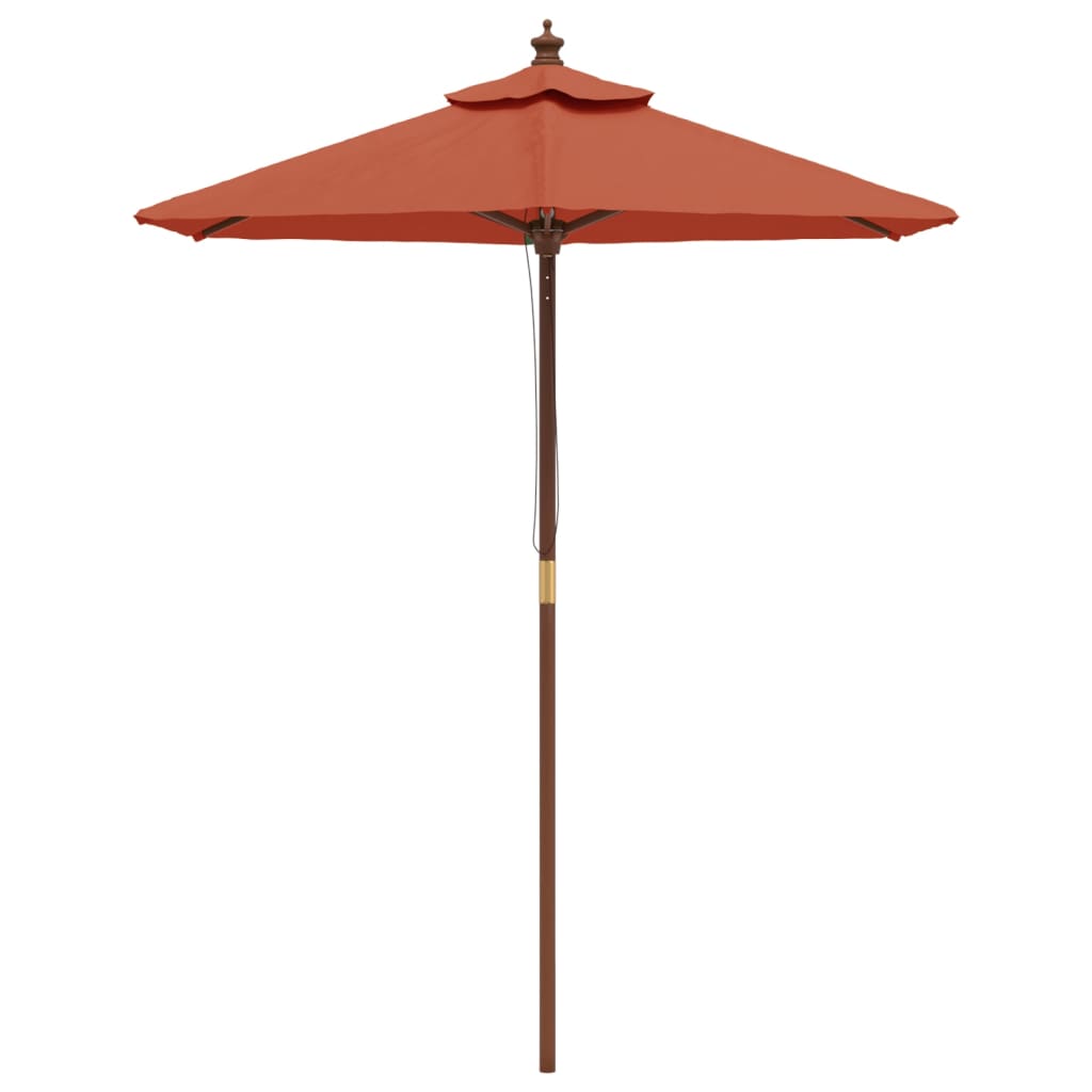 Vidaxl Parasol con polo in legno 196x231 cm terracotta.