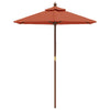 Vidaxl Parasol con poste de madera 196x231 cm Terracotta -Coled
