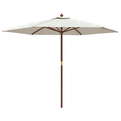 Vidaxl Parasol con polo in legno 299x240 cm sabbia